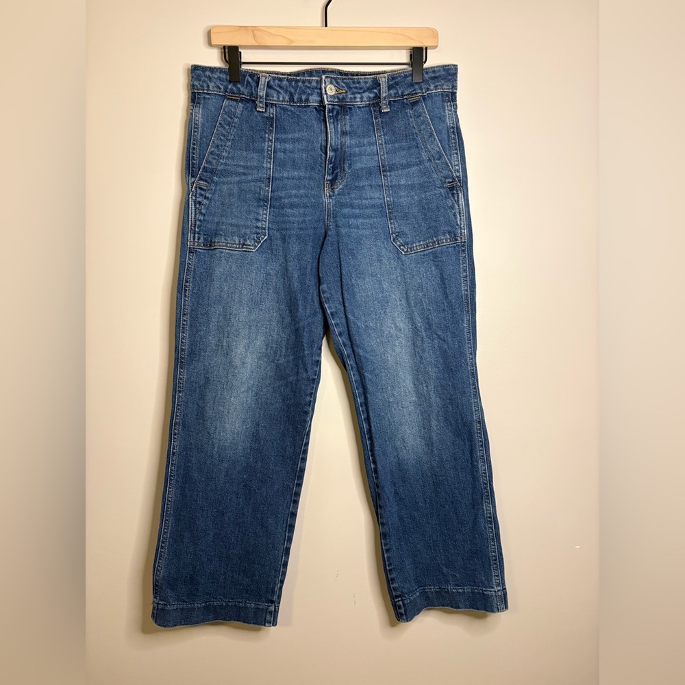Women’s Old Navy High Rise Crop Utility Barrel Jeans size 10